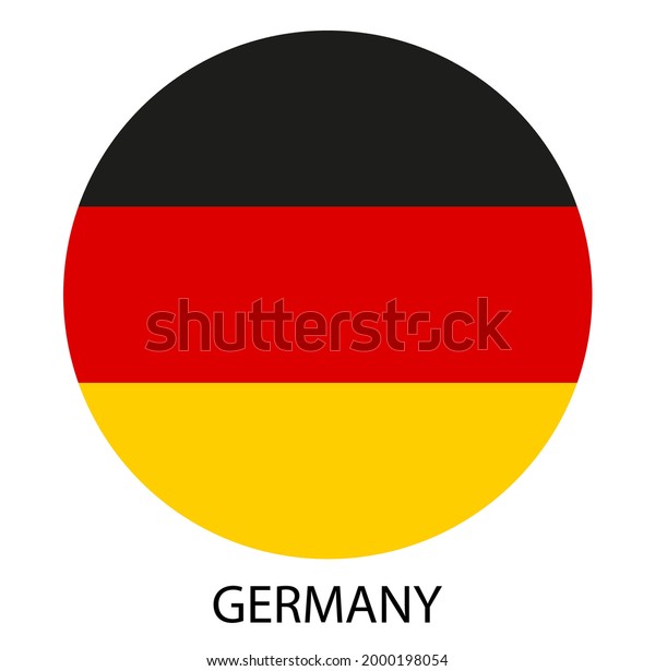 Flag Germany Circle Vector Illustration Inscription Stock Vector