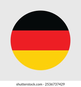 flag of Germany circular design and illustration , National flag of Germany country