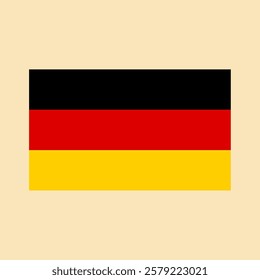 Flag of Germany. Color vector illustration.