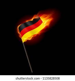 Flag of Germany. Concept Illustration of Crisis or War Conflict with German flag