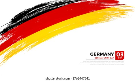 Flag of Germany country. Happy german unity day of Germany background with grunge brush flag illustration