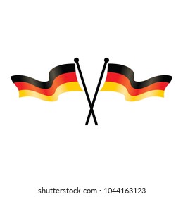 Flag of germany design vector illustration emblem isolated business concept icons and symbol