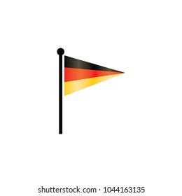 Flag of germany design vector illustration emblem isolated business concept icons and symbol