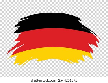 Flagge von Deutschland mit Not leidendem Pinseleffekt auf isoliertem Hintergrund