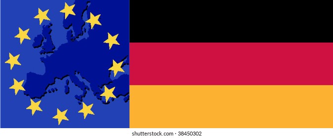 Flag of Germany and EU