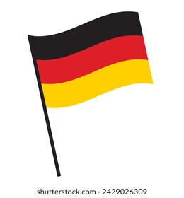 Flag of Germany. Flat vector illustration.