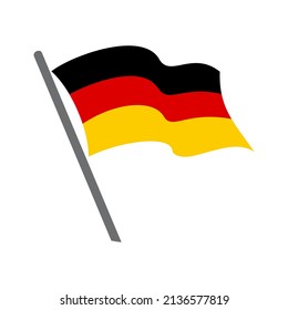 Flag Germany flying waving. Vector image