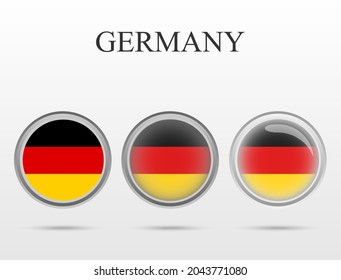 Flagge Deutschlands in Form eines Kreises