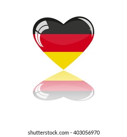 Flag of Germany in the form of heart