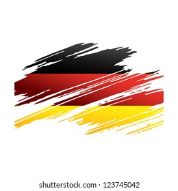 Flag Germany in the form traces brush isolated vector
