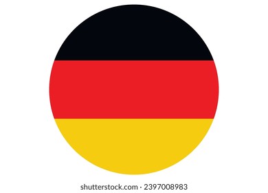 Flag of Germany. German national symbol in official colors. Template icon. Abstract vector background. Round glass light ball, 3D big bubble, sphere.