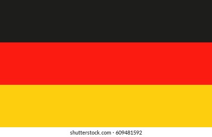 Flag of Germany. German national symbol with official colors. Vector illustration.