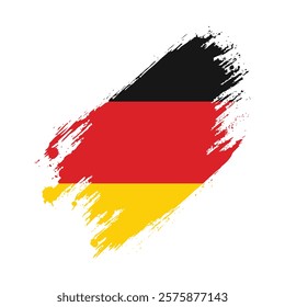 Flag of Germany Grunge Brush Stroke Style Vector