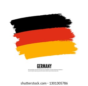 Flag of Germany in Grunge Brush. Vector