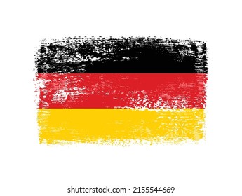 Bandera de Alemania en estilo grunge. Bandera de Brush Rastreo de Alemania.