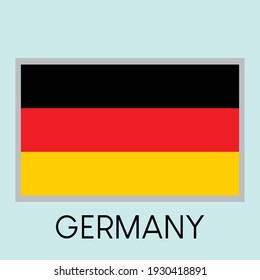 Flag of Germany icon design, official colors and correct aspect ratio. Simple flat vector illustration, eps 10
