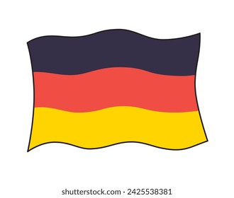 Flag of Germany icon isolated vector illustration