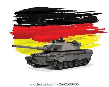 flag Germany icon logo sign paint brush ink tank war Berlin Europe union Nato day art vector