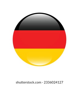 The flag of Germany. Flag icon. Standard color. Circle icon flag. 3d illustration. Computer illustration. Digital illustration. Vector illustration.