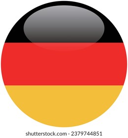Flag of Germany. Germany flag icon. Standard color. Circle icon flag. 3d illustration. Computer digital vector illustration.