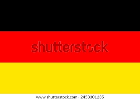 The flag of Germany. Flag icon. Standard color. Vector illustration.