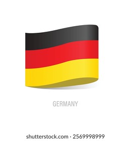 Flag Of Germany Icon Vector Design.