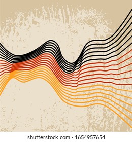 Flag of the Germany. Independence day celebration card concept. Grunge backdrop