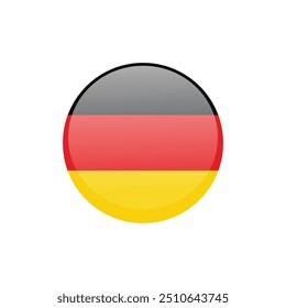 Bandera de Alemania. Formas geométricas de circunferencia aisladas. Vector