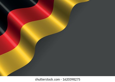 Flag of Germany isolated on grey, vector illustration in colors of the flag black, red, yellow - for labor or memorial day