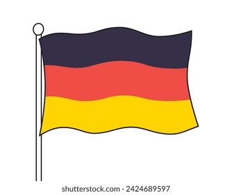 Flag of Germany isolated vector illustration