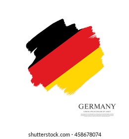 Flag of Germany made in brush stroke background