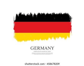 Flag of Germany made in brush stroke background