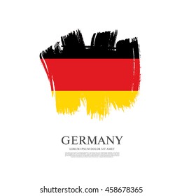 Flag of Germany made in brush stroke background