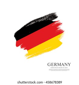 Flag of Germany made in brush stroke background