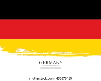 Flag of Germany made in brush stroke background