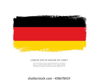 Flag of Germany made in brush stroke background