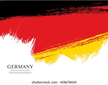 Flag of Germany made in brush stroke background