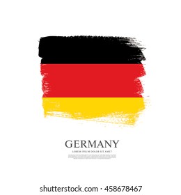 Flag of Germany made in brush stroke background