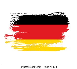 Flag of Germany made in brush stroke background