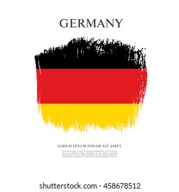 Flag of Germany made in brush stroke background