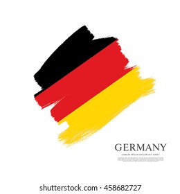 Flag of Germany made in brush stroke background