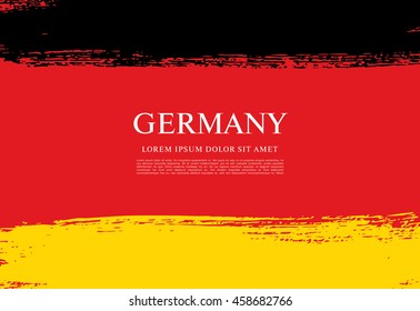 Flag of Germany made in brush stroke background