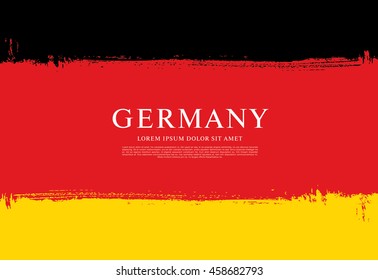 Flag of Germany made in brush stroke background