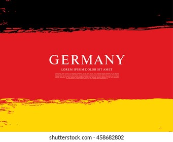 Flag of Germany made in brush stroke background