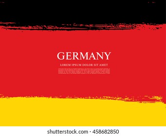 Flag of Germany made in brush stroke background