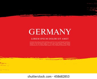 Flag of Germany made in brush stroke background