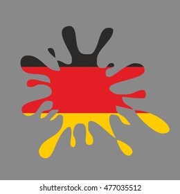 Flag of Germany made of colorful splashes