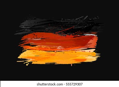 Flag of Germany made with colorful splashes