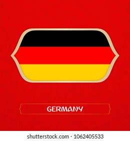 flag of Germany is made in Football style