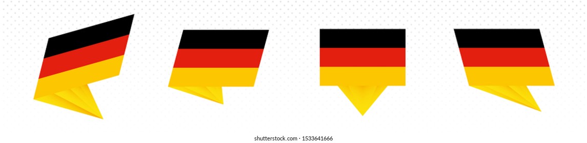 Flag of Germany in modern abstract design, vector flag set.